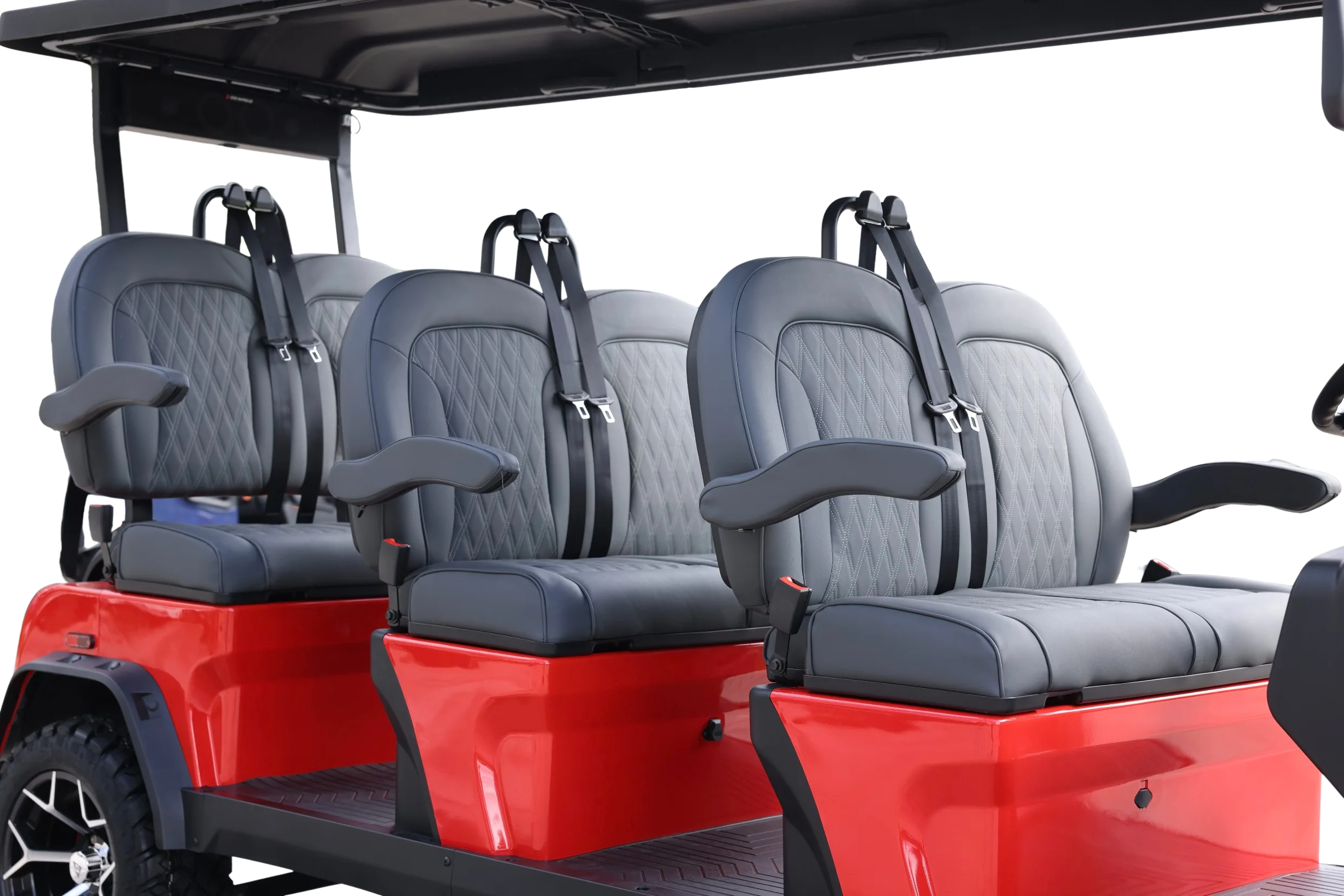 Configuración de 6 asientos carro de golf eléctrico Denago EV Rover XXL